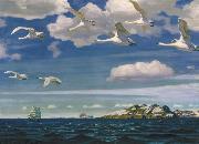 Arkady Alexandrovich Rylov In the Blue Expanse Spain oil painting artist